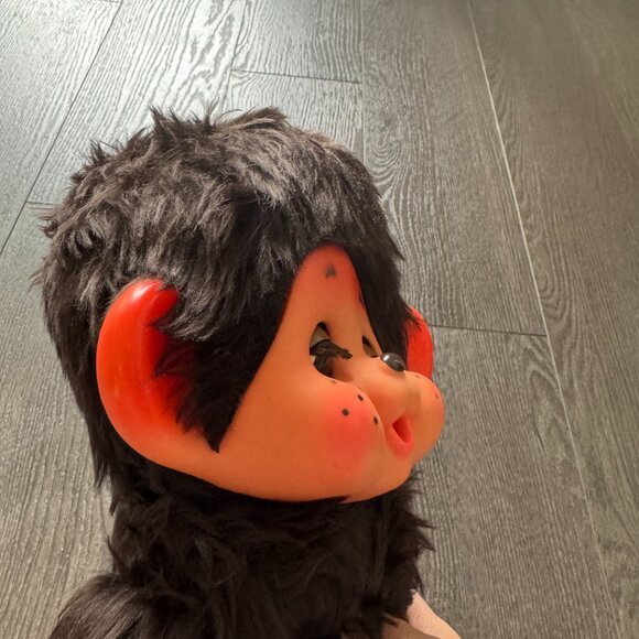 Rare Vintage 70s Monchhichi Sleepy Eyes Toy Plush Japan Preowned Collectible - Picture 6 of 16